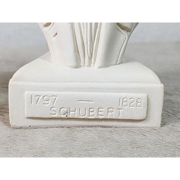 Beethoven Schubert Willis Music Composer 90's Statuette Figurine 5" Mini Bust - Picture 7 of 14